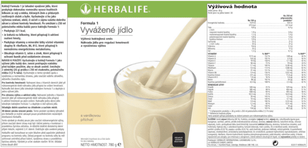 Formula 1 Vyvážené jedlo s vanilkovo-smotanovou príchuťou 780g - Image 2