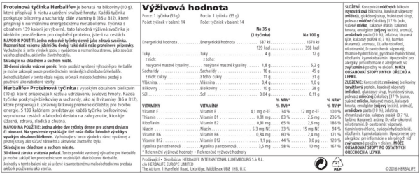 Proteínová tyčinka čokoládovo-oriešková 14 kusov - Image 2